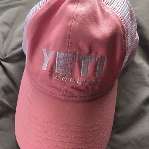 Pink yeti hat.